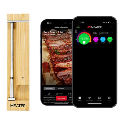 MEATER Pro: Smart Bluetooth Wireless Meat Thermometer Digital | 1000°F Heat Resistance | Long Range | Certified Accuracy | BBQ, Oven, Grill, Smoker, Air Fryer, Deep Fryer | Delicious Recipes in App - CookCave