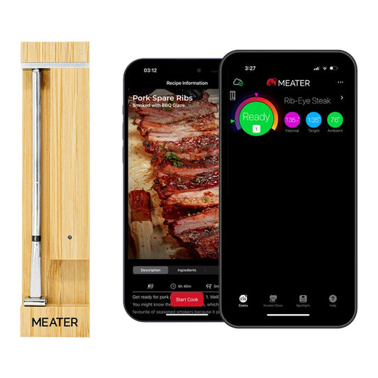 MEATER Pro: Smart Bluetooth Wireless Meat Thermometer Digital | 1000°F Heat Resistance | Long Range | Certified Accuracy | BBQ, Oven, Grill, Smoker, Air Fryer, Deep Fryer | Delicious Recipes in App - CookCave