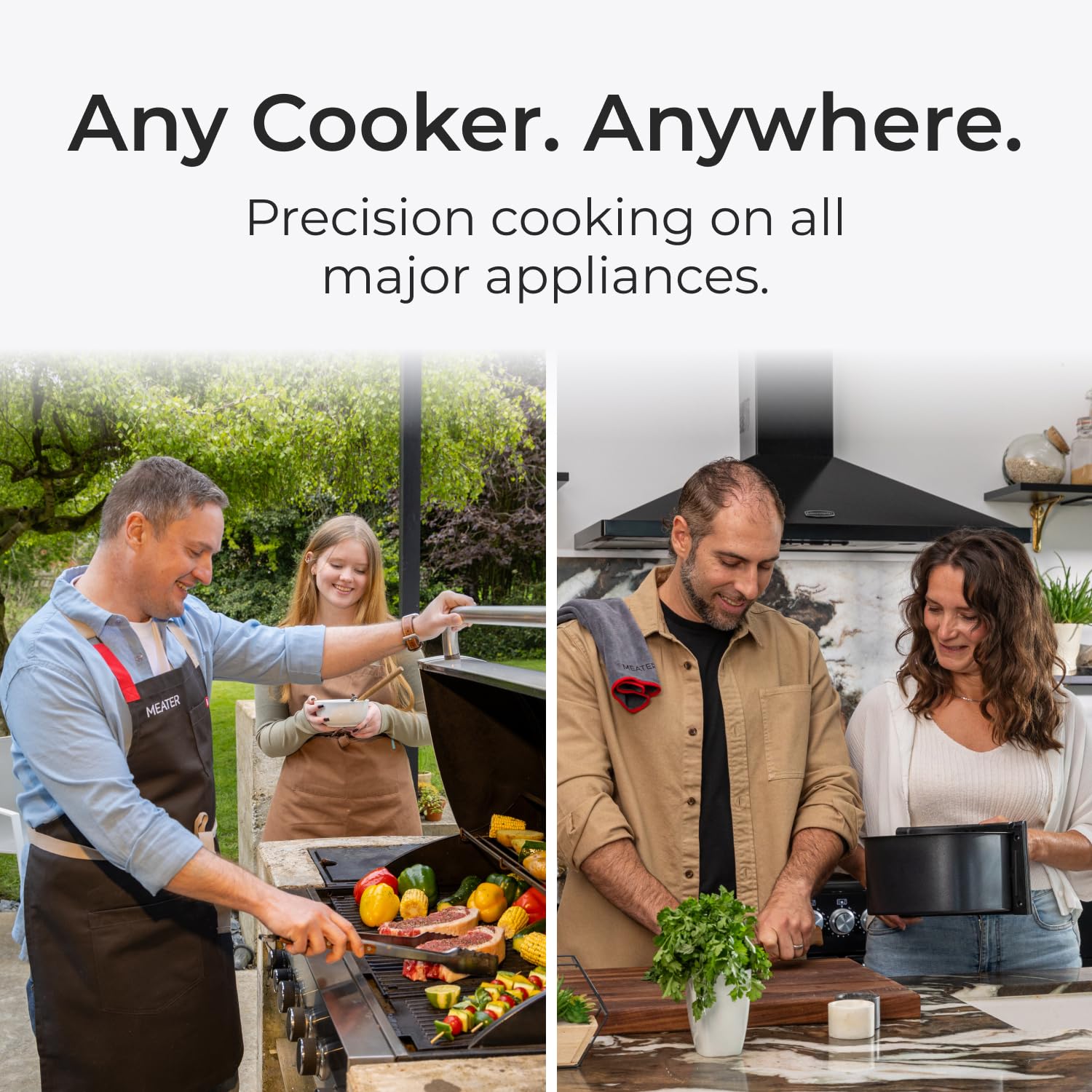 MEATER SE: Smart Bluetooth Meat Thermometer | Long-Range Wireless Probe for Oven, Grilling, Smoking, BBQ & Air Fryer | Dual Sensors & Guided Cook System | Black Charger - CookCave