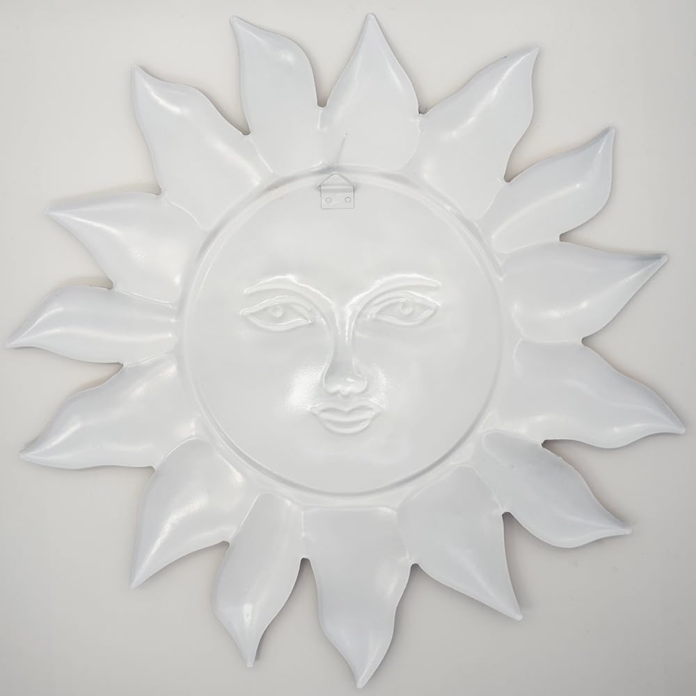 Metal Sun Flower Wall Decor,13inches Sun Wall Art Hanging Decoration for Indoor and Outdoor, Garden Farmhouse Yard Patio Fence Living Room Bedroom Decor - CookCave