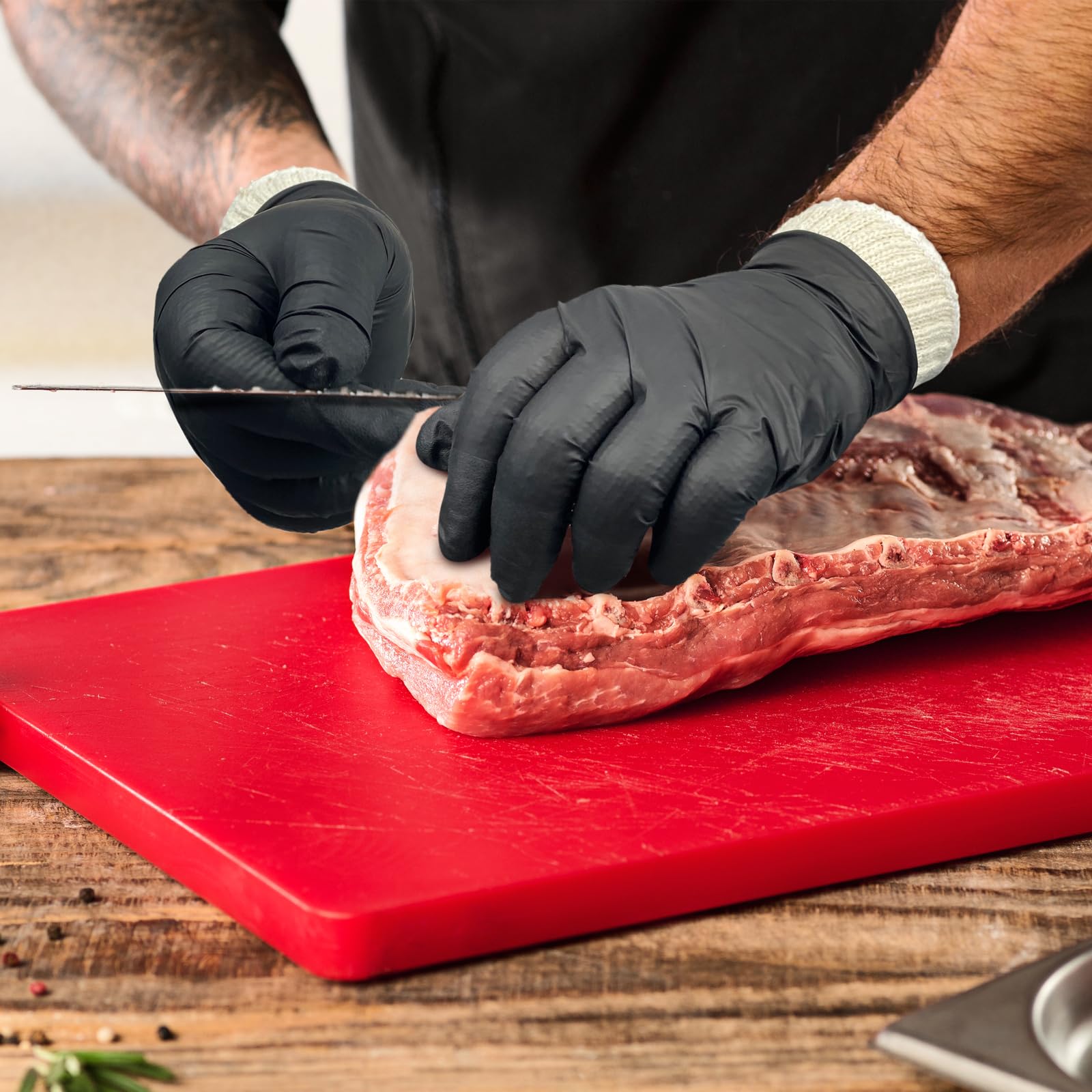 MIG4U 12 Pairs Work Gloves - Cotton String Gloves for Safety Work - Glove Liner Hand Saver Heat Protection for BBQ (Large, Heavy) - CookCave