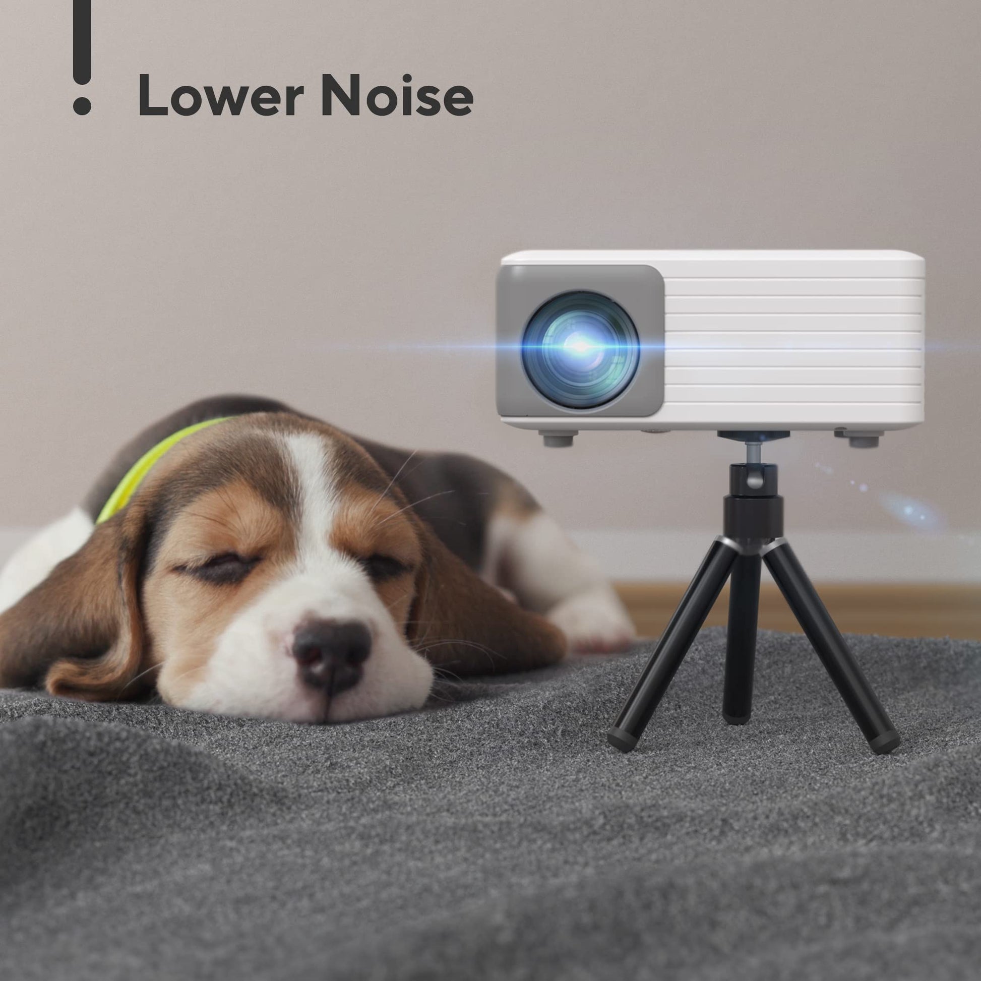 Mini Projector with WiFi and Bluetooth, AKIYO 1080P Supported Projector with Projector Stand, Portable Movie Projector for Home Theater/Outdoor, Compatible with iOS/Android/Laptop/TV Stick/HDMI/PS5 - CookCave