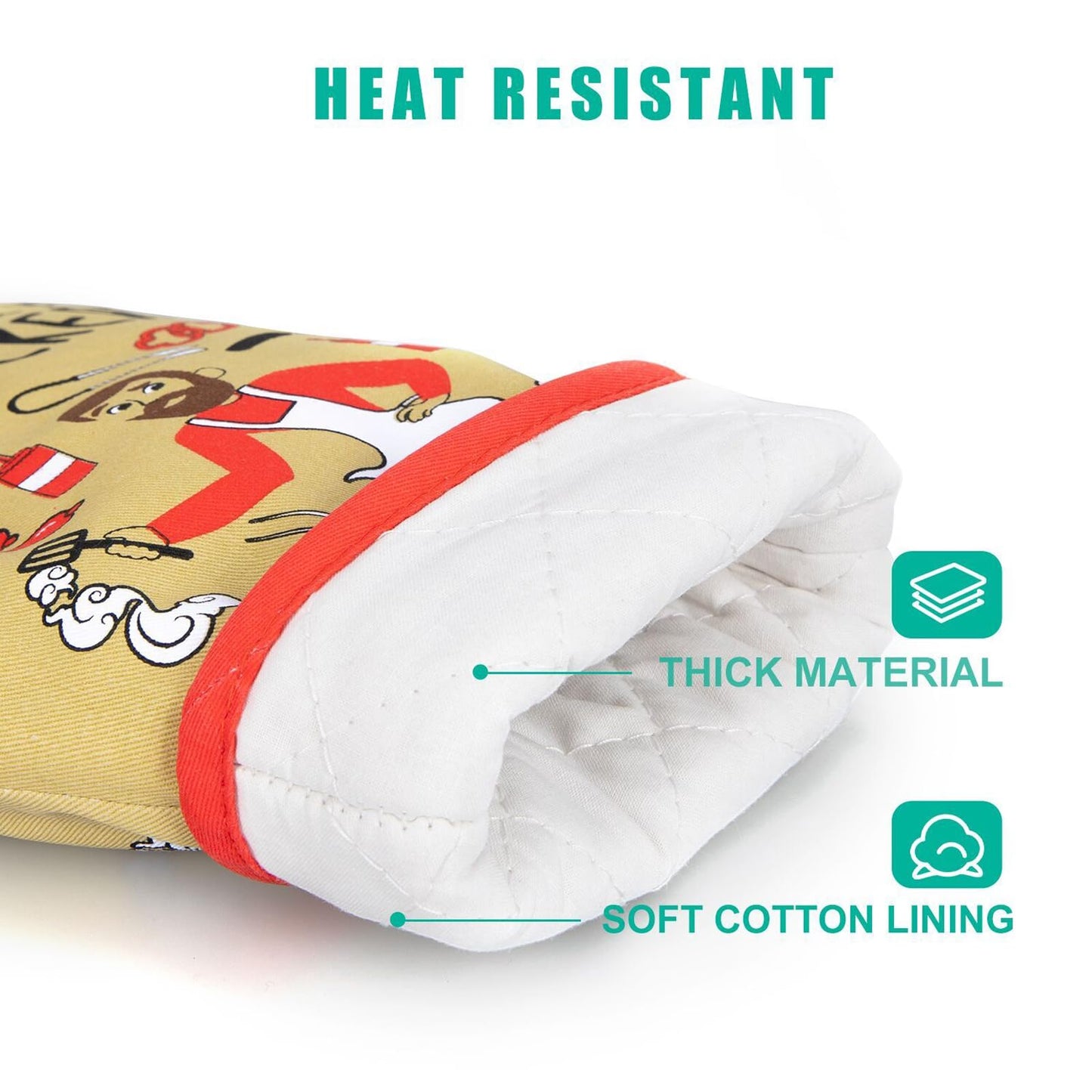 Miracu Funny Oven Mitts, Presents for Chefs, Funny Cooking Gadgets, BBQ Oven Mitt, Unique Gifts for Cooks Dad Brother Him, Manly Fathers Day, Housewarming Grilling Kitchen Chef Gifts for Men Who Cook - CookCave