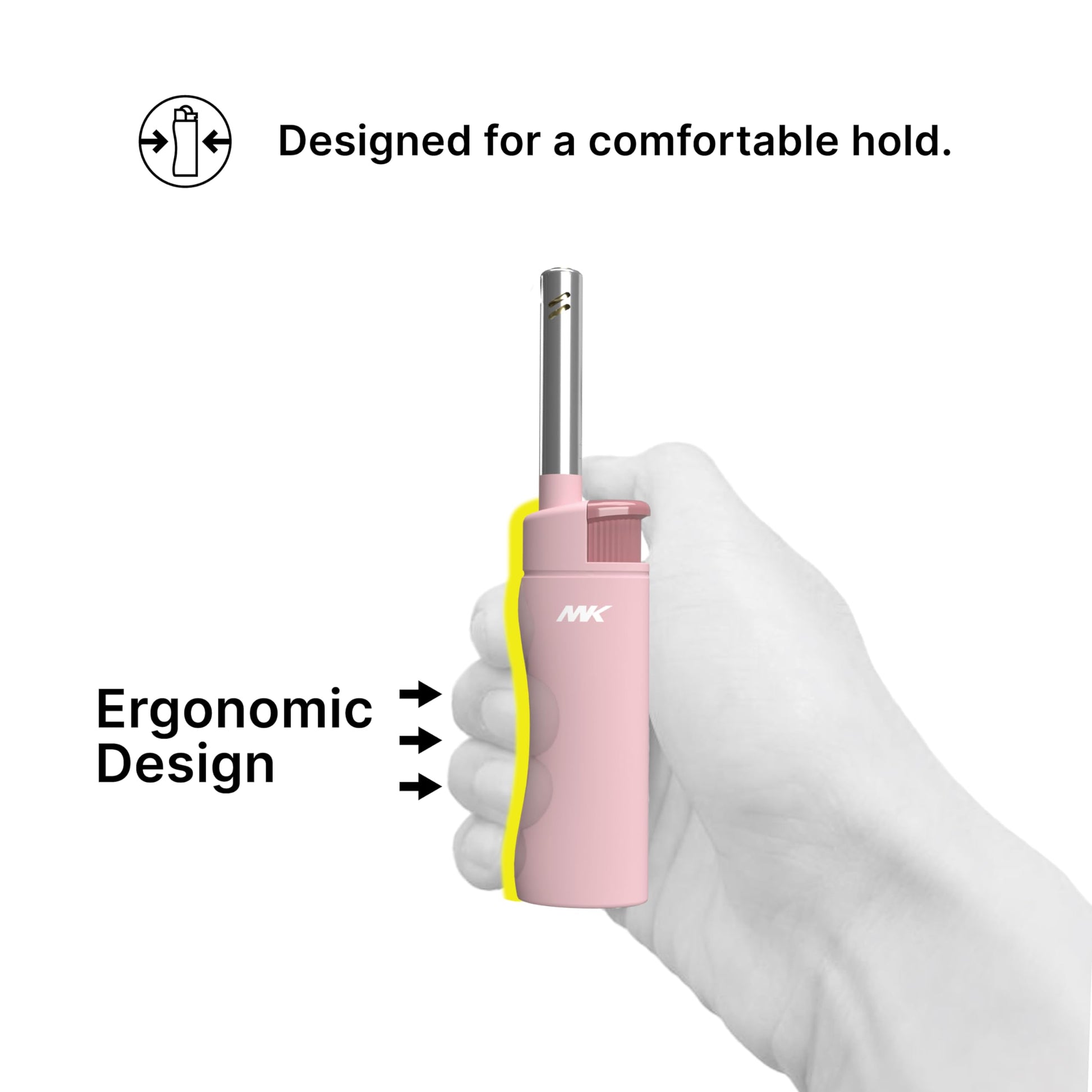 MK Candle Lighter, Butane Refillable Wind-Resistant Flame, 5-Pack for BBQ, Camping, Outdoor Use (Pastel-5pc) - CookCave