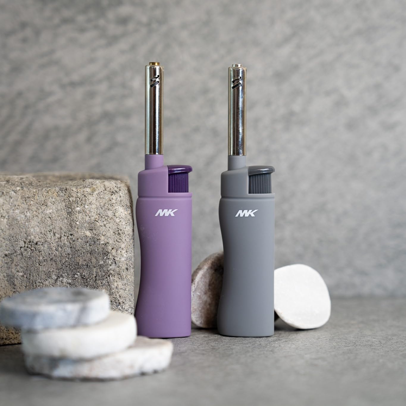 MK Candle Lighter, Butane Refillable Wind-Resistant Flame, 5-Pack for BBQ, Camping, Outdoor Use (Pastel-5pc) - CookCave