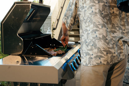 Monument Grills Larger 4-Burner Propane Gas Grills BBQ Stainless Steel Heavy-Duty Cabinet Style with BBQ Cover - CookCave