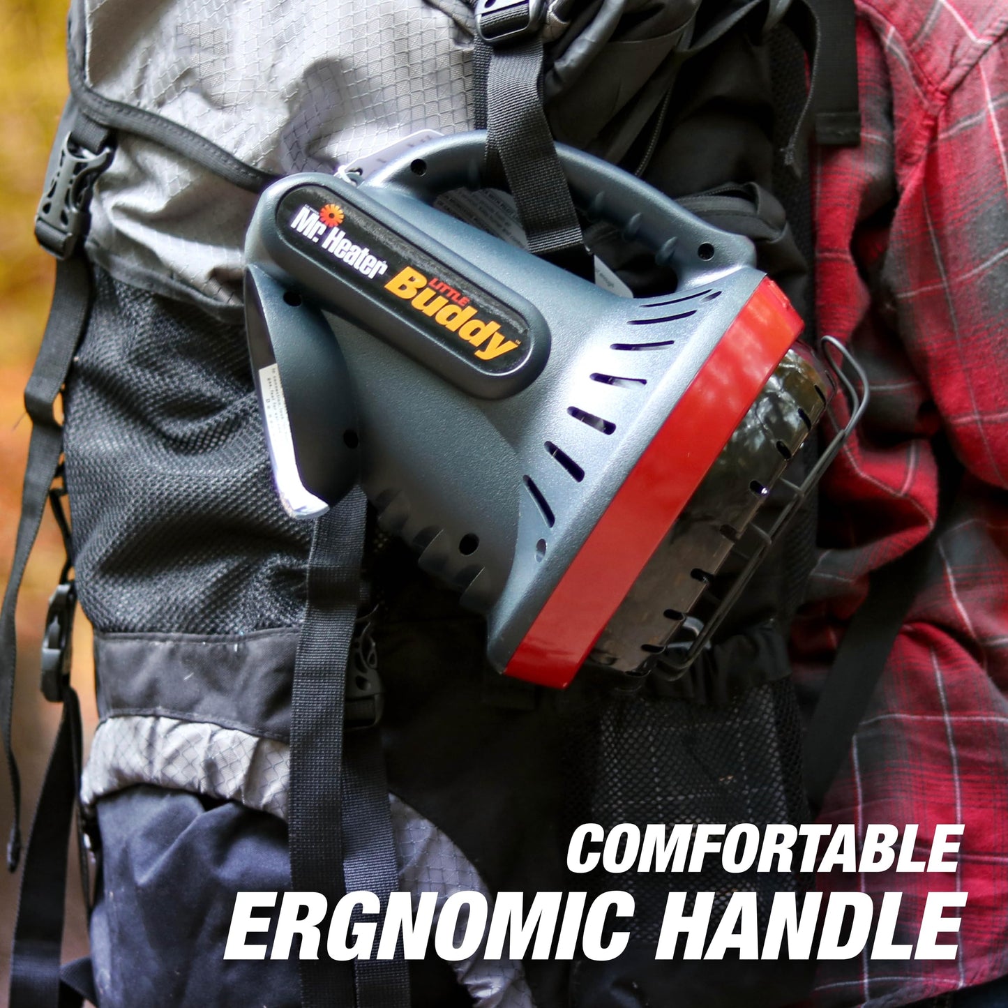 Mr. Heater F215100 MH4B Little Buddy 3800-BTU, Indoor Safe Propane Heater With ODS & Tip-Over Protection, Heating Area Up to 95 Sq. Ft - Lightweight, Medium - Black/Red - CookCave