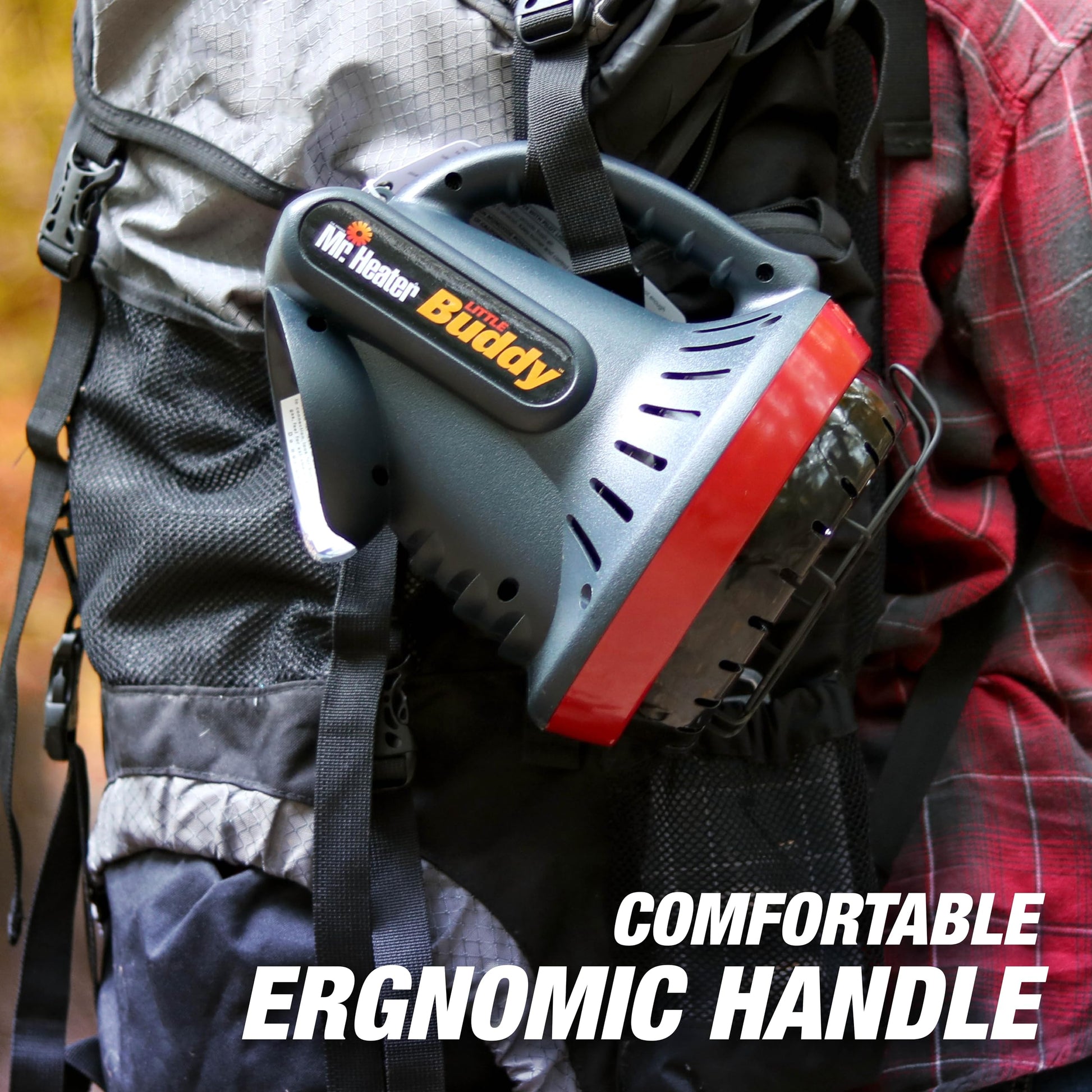 Mr. Heater F215100 MH4B Little Buddy 3800-BTU, Indoor Safe Propane Heater With ODS & Tip-Over Protection, Heating Area Up to 95 Sq. Ft - Lightweight, Medium - Black/Red - CookCave