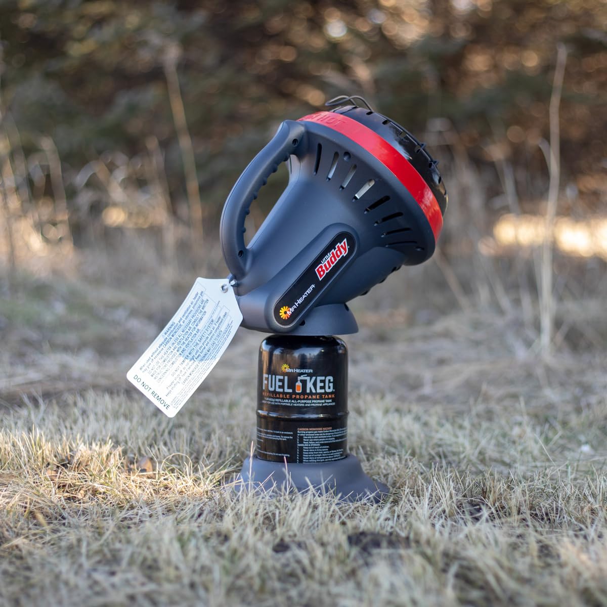 Mr. Heater F215100 MH4B Little Buddy 3800-BTU, Indoor Safe Propane Heater With ODS & Tip-Over Protection, Heating Area Up to 95 Sq. Ft - Lightweight, Medium - Black/Red - CookCave