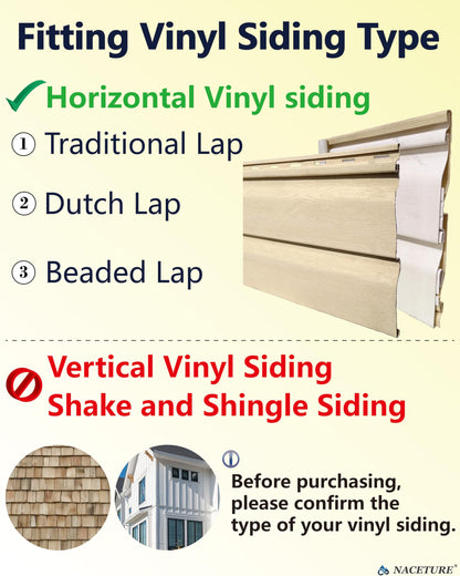 NACETURE Vinyl Siding Hooks Hanger (10 Pack) | No Drill Vinyl Hooks for Hanging Outdoor Decor, Sliver - CookCave