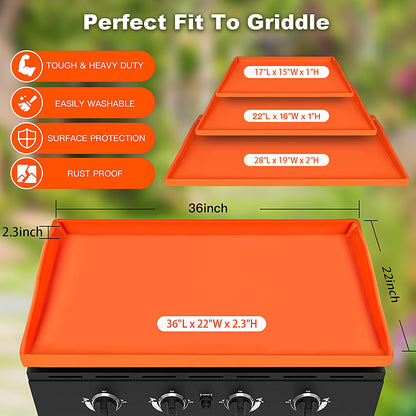 NancyL 36 Inch Silicone Griddle Cover for Blackstone, Full-Wrap 36" Griddle Mat Protective Grill for Blackstone Protector Accessories Kit, Protect from Rust, Rodents, Insects, Debris - CookCave