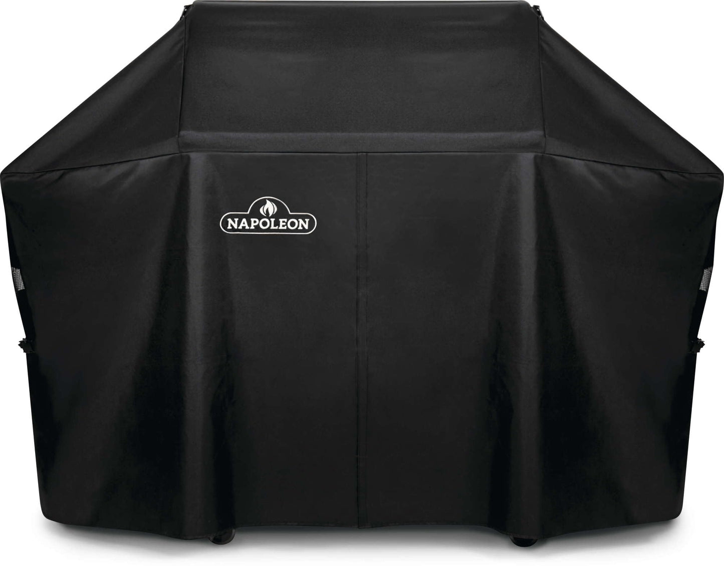 Napoleon BBQ Grill Cover for Prestige PRO 500 and Prestige 500 - Black BBQ Cover, Water Resistant, UV Protected, Air Vents, Velcro Closure, Hanging Loops, Adjustable Buckled Straps To Secure Cover - CookCave