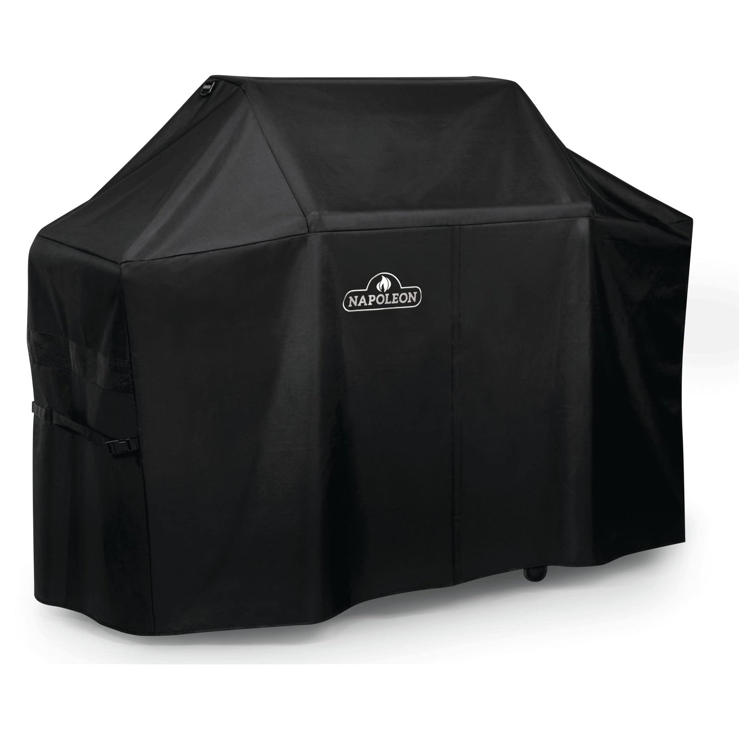 Napoleon BBQ Grill Cover for Prestige PRO 500 and Prestige 500 - Black BBQ Cover, Water Resistant, UV Protected, Air Vents, Velcro Closure, Hanging Loops, Adjustable Buckled Straps To Secure Cover - CookCave