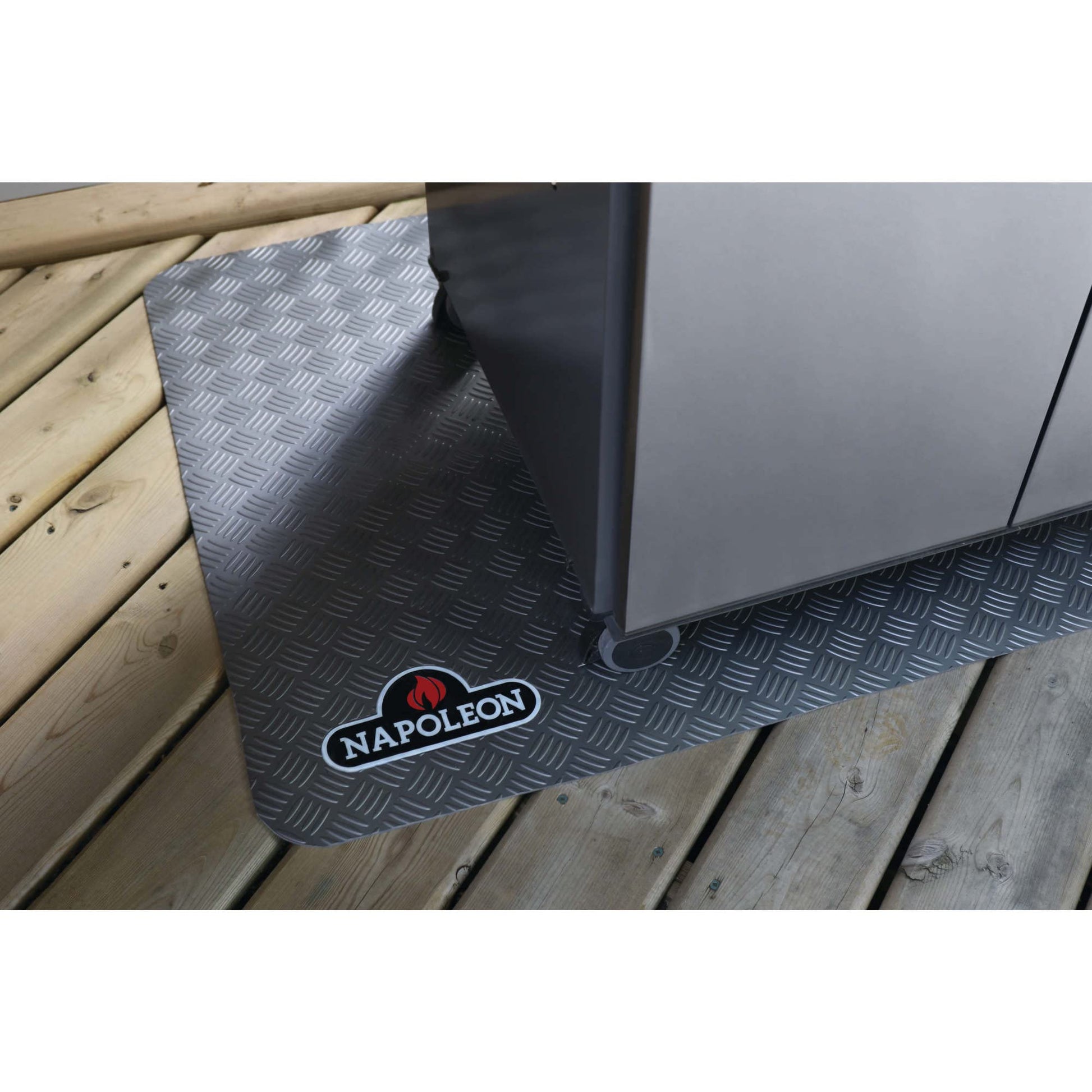 Napoleon BBQ Grill Mat - BBQ Grill Accessory, Safety Product, Non-Slip, Diamond Plate Pattern, Grey, Stylish, Protect your Decking, Fits BBQ Grills Prestige PRO 500 Size and Smaller - CookCave