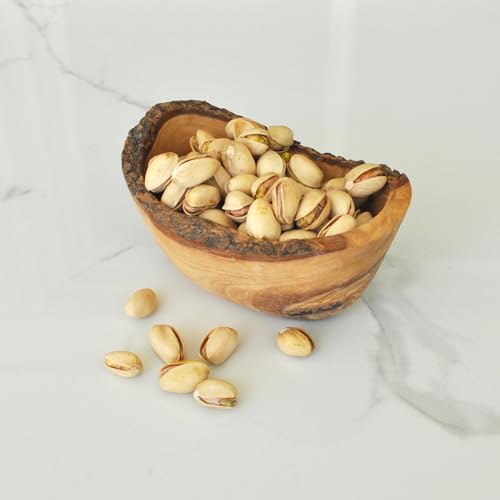 Naturally Med Olive Wood Dipping Bowl - Rustic. Olive wood bowl for dipping oils, condiments, olive bowl, snack bowl, tapas dish. Handcrafted in Tunisia. - CookCave