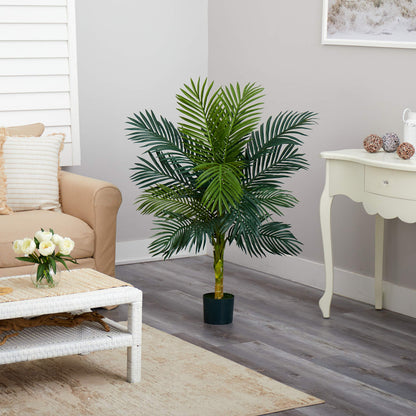 Nearly Natural 4ft. Golden Cane Palm Artificial Tree - CookCave
