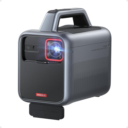 NEBULA Mars 3 Outdoor Portable Projector, 1000 ANSI Lumens, AI-Powered Image, Built-In Battery with 5 Hour Playtime, Android TV, 200 Inch Home Theater, for Backyard, Office and Business, and Camping - CookCave