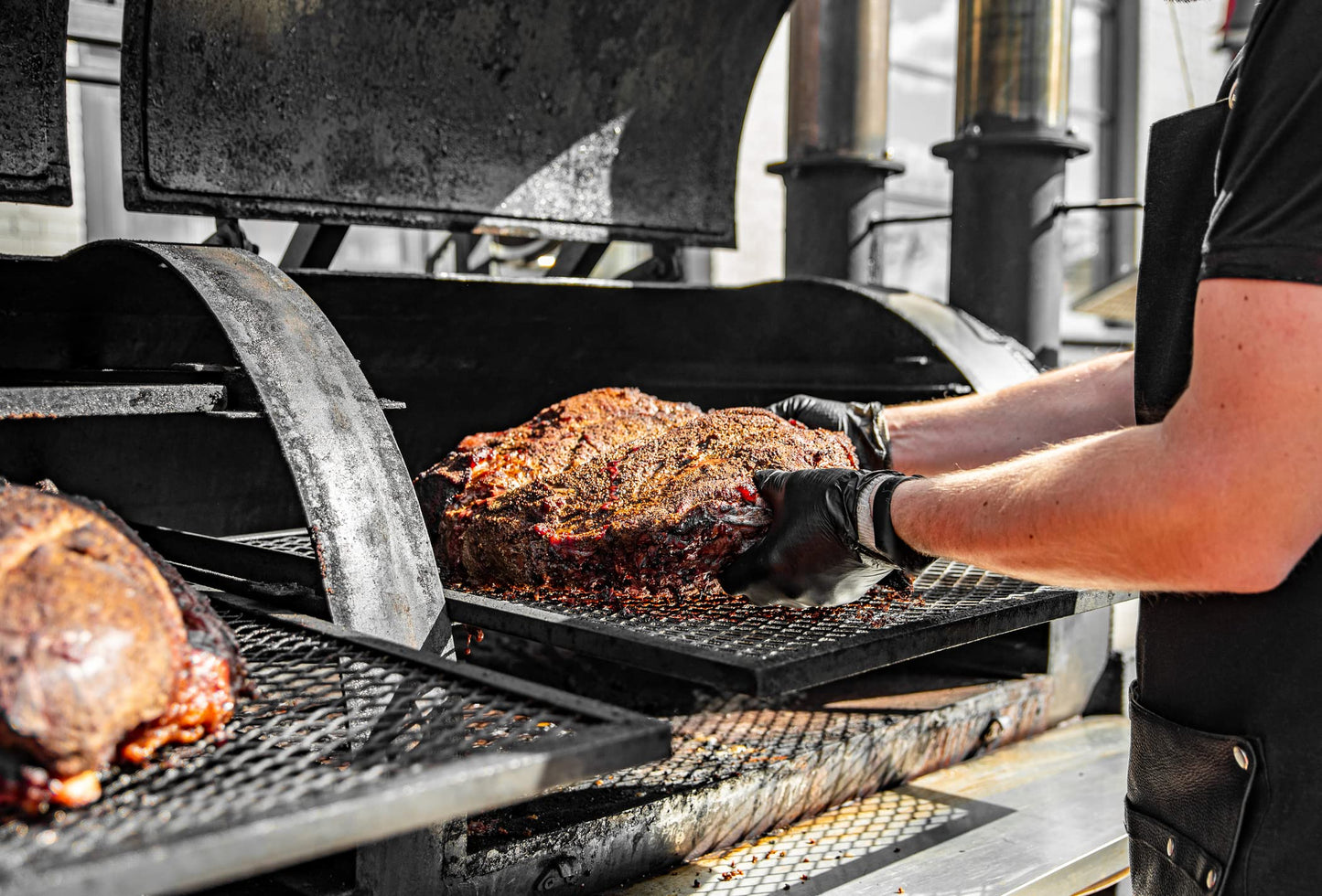 Nechtik BBQ Gloves - Disposable with 4 Cotton Liners and 100 Black Nitrile Gloves - Machine Washable, Powder Free, Latex Free - CookCave