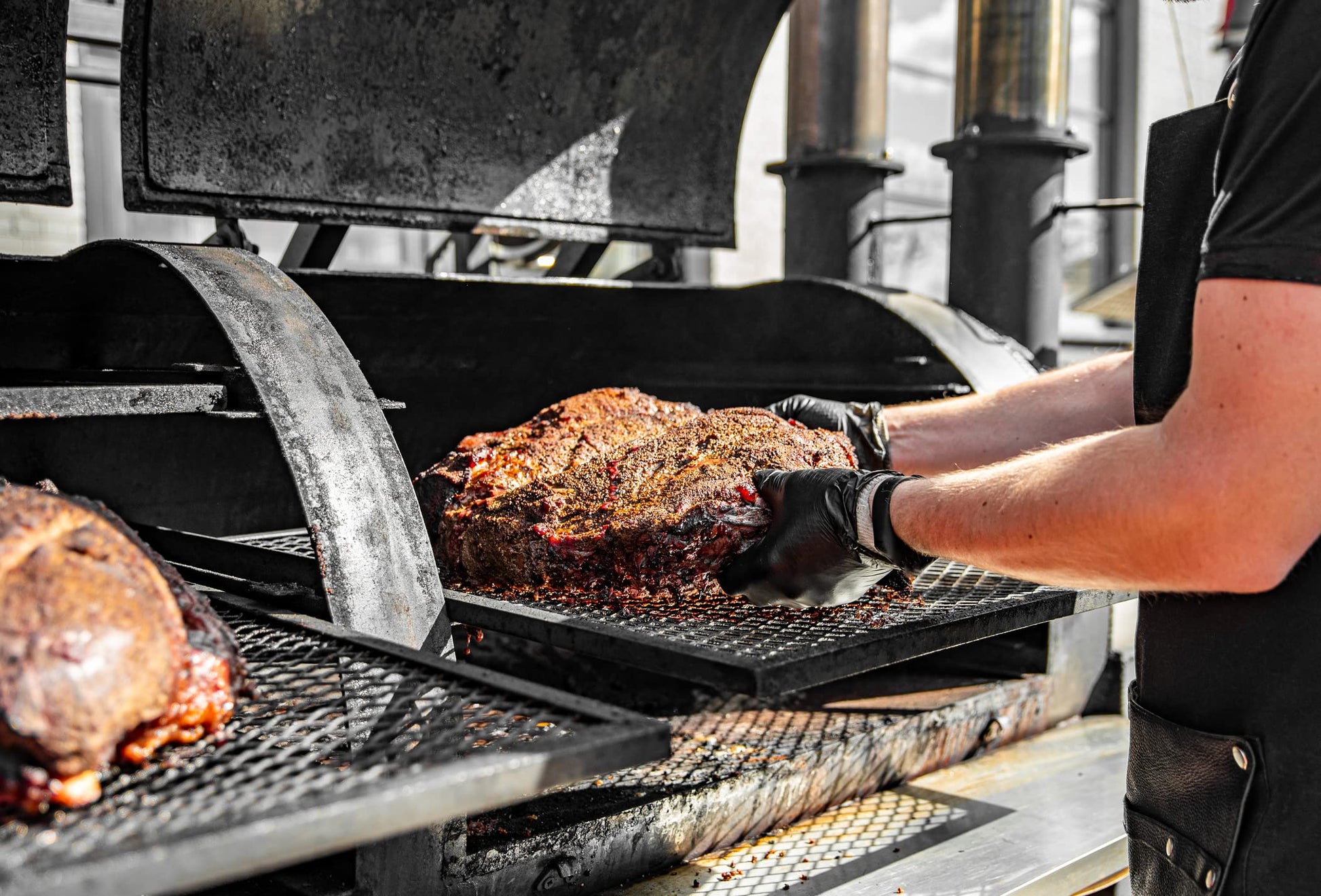 Nechtik BBQ Gloves - Disposable with 4 Cotton Liners and 100 Black Nitrile Gloves - Machine Washable, Powder Free, Latex Free - CookCave