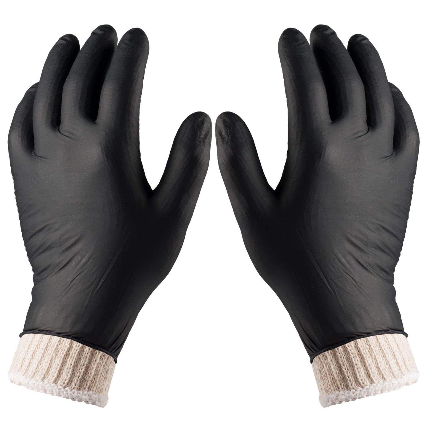 Nechtik BBQ Gloves - Disposable with 4 Cotton Liners and 100 Black Nitrile Gloves - Machine Washable, Powder Free, Latex Free - CookCave
