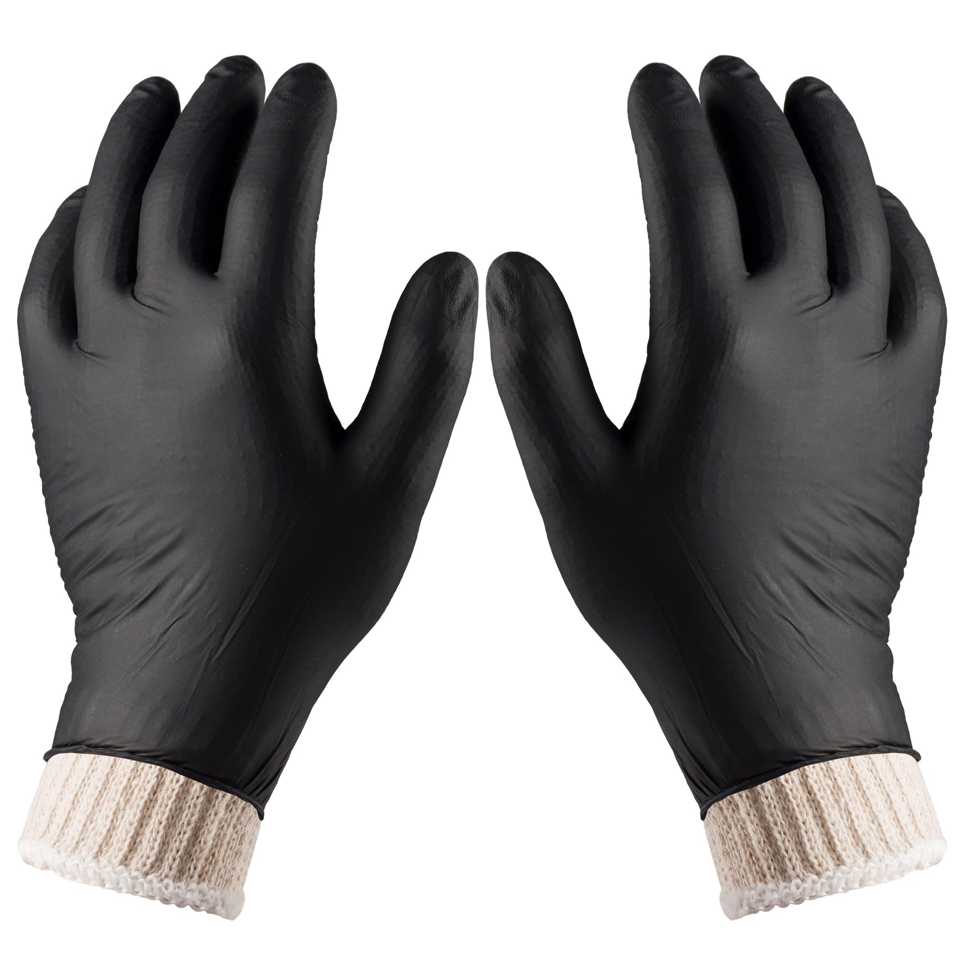Nechtik BBQ Gloves - Disposable with 4 Cotton Liners and 100 Black Nitrile Gloves - Machine Washable, Powder Free, Latex Free - CookCave