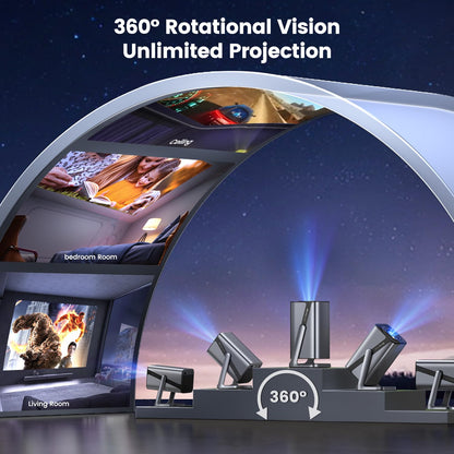 Netflix-Licensed丨20W Dolby Audio丨360°Adjustable Stand: Smart 4K Projector with WiFi 6 and 2-Way Bluetooth, Electric Focus & Auto Keystone, iWIMIUS 1080P Mini Portable Outdoor Proyector w/ HDMI ARC - CookCave