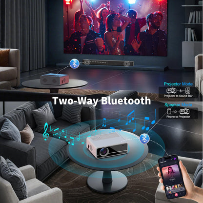 Netflix-Officially-Licensed PANSEBA 4K Smart Projector with WiFi and Bluetooth, Outdoor Projector with Auto Keystone, Portable Movie projector with 2S Focus, Home Projector for Game/Phone/Laptop - CookCave