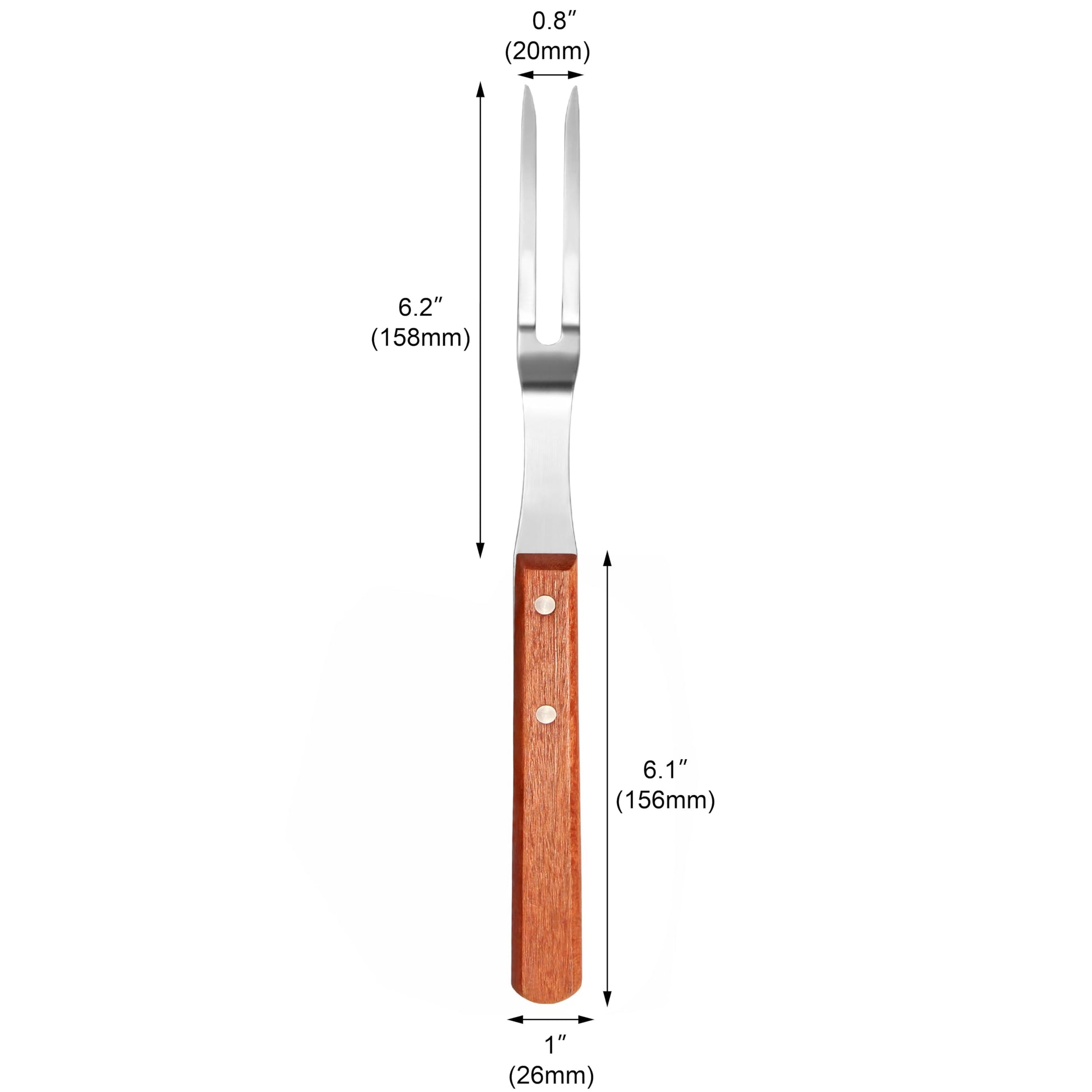 New Star Foodservice | Commercial Grade BBQ Fork, Wood Handle (13-Inch) - CookCave
