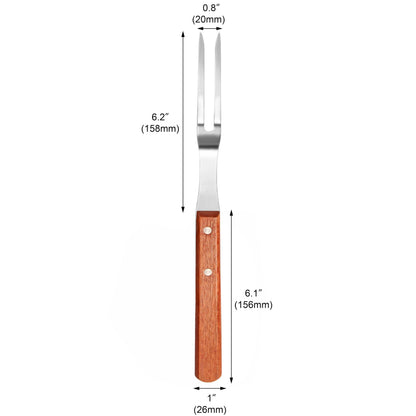 New Star Foodservice | Commercial Grade BBQ Fork, Wood Handle (13-Inch) - CookCave