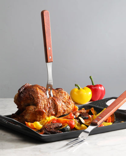 New Star Foodservice | Commercial Grade BBQ Fork, Wood Handle (13-Inch) - CookCave