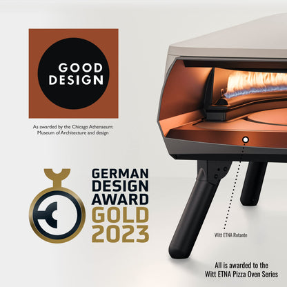 NEW Witt ETNA Rotante Award Winning Pizza Oven with 360 Degrees Rotating Pizza Stone and Booster Burner. This Outdoor Gas Pizza Oven Bakes a Pizza in Less than a minute -Stone - CookCave