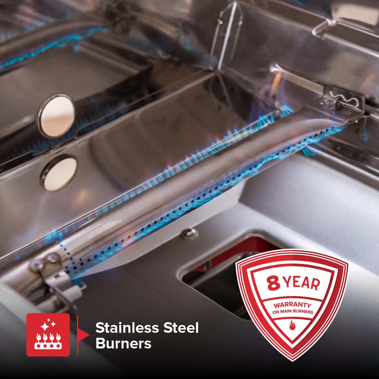 Nexgrill Deluxe 2-Burner Gas Grill with 401 SQ In Grate, 28000 BTUs, Stainless Steel Control Panel & Foldable Side Table, Propane BBQ Grill for Outdoor Cooking, Patios, Backyards and More - 720-0864R - CookCave