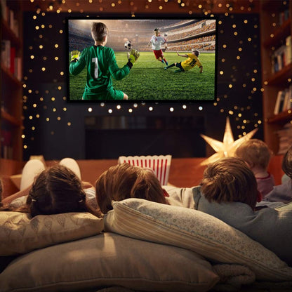 NIERBO Huge Large Projector Screen 300 inch of Thick Canvas Material 16:9 Projection Movies Screen Outdoor Projection Screen for Church School Home Indoor 1.6 Gain Not Include Mount - CookCave
