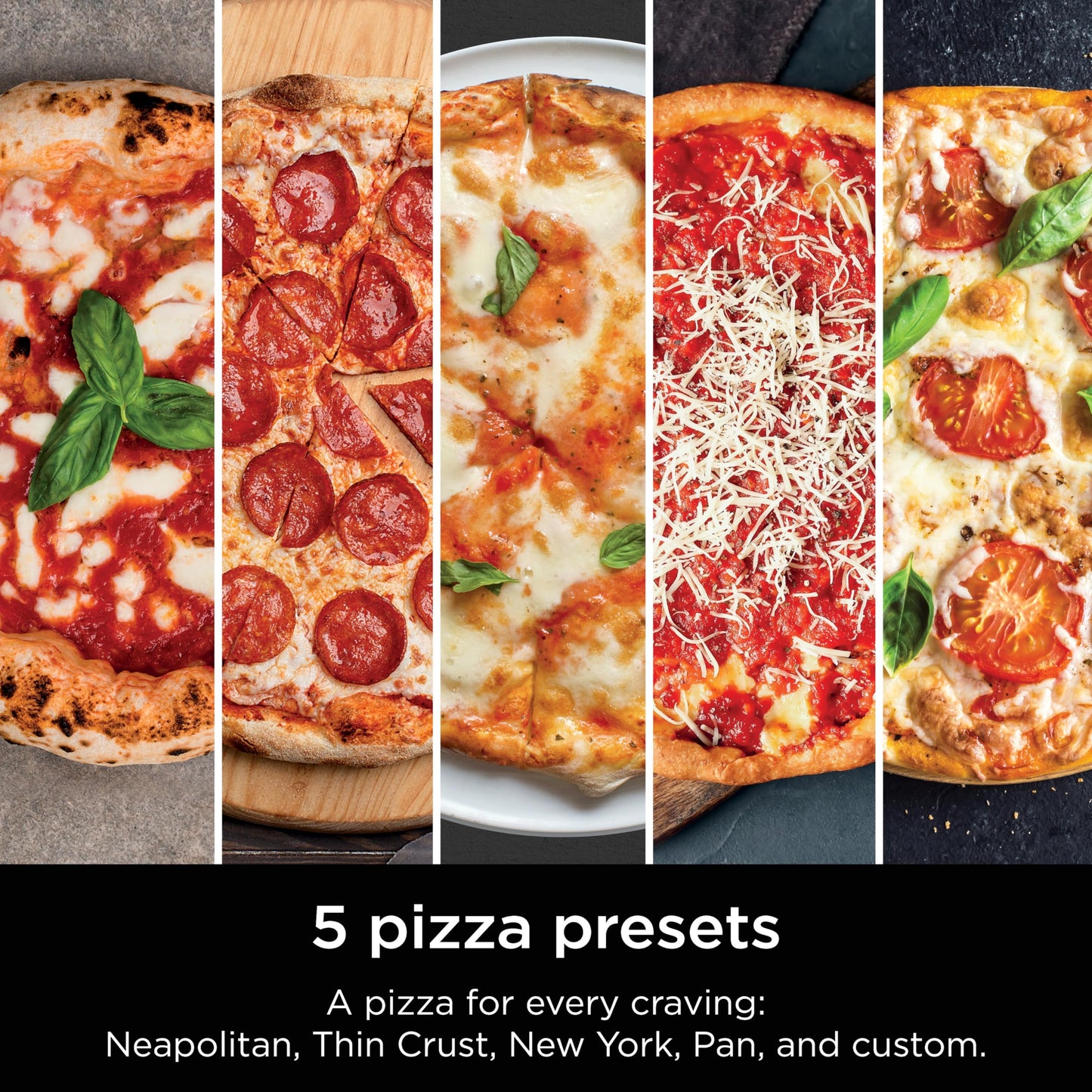 Ninja Artisan Outdoor Pizza Oven, 12-inch, 3-minute Pizza, Neapolitan, Thin Crust, New York Chicago, Custom, 700F Max Temperature, Electric Heat, Bake, Broil, Proof, Warm, MO201 - CookCave