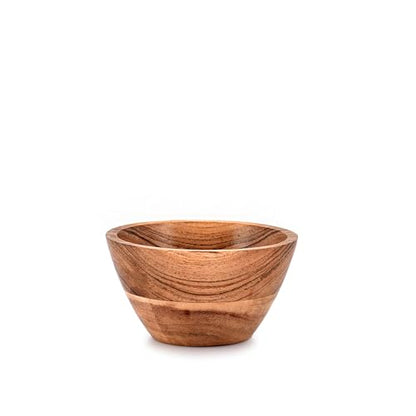 NIRMAN Acacia Wood Bowl Sets of 4 for Kitchen Meal Party and Nuts, Candy, Appetizer, Snacks, Olive (4.5" x 4.5" x 2.5") - CookCave