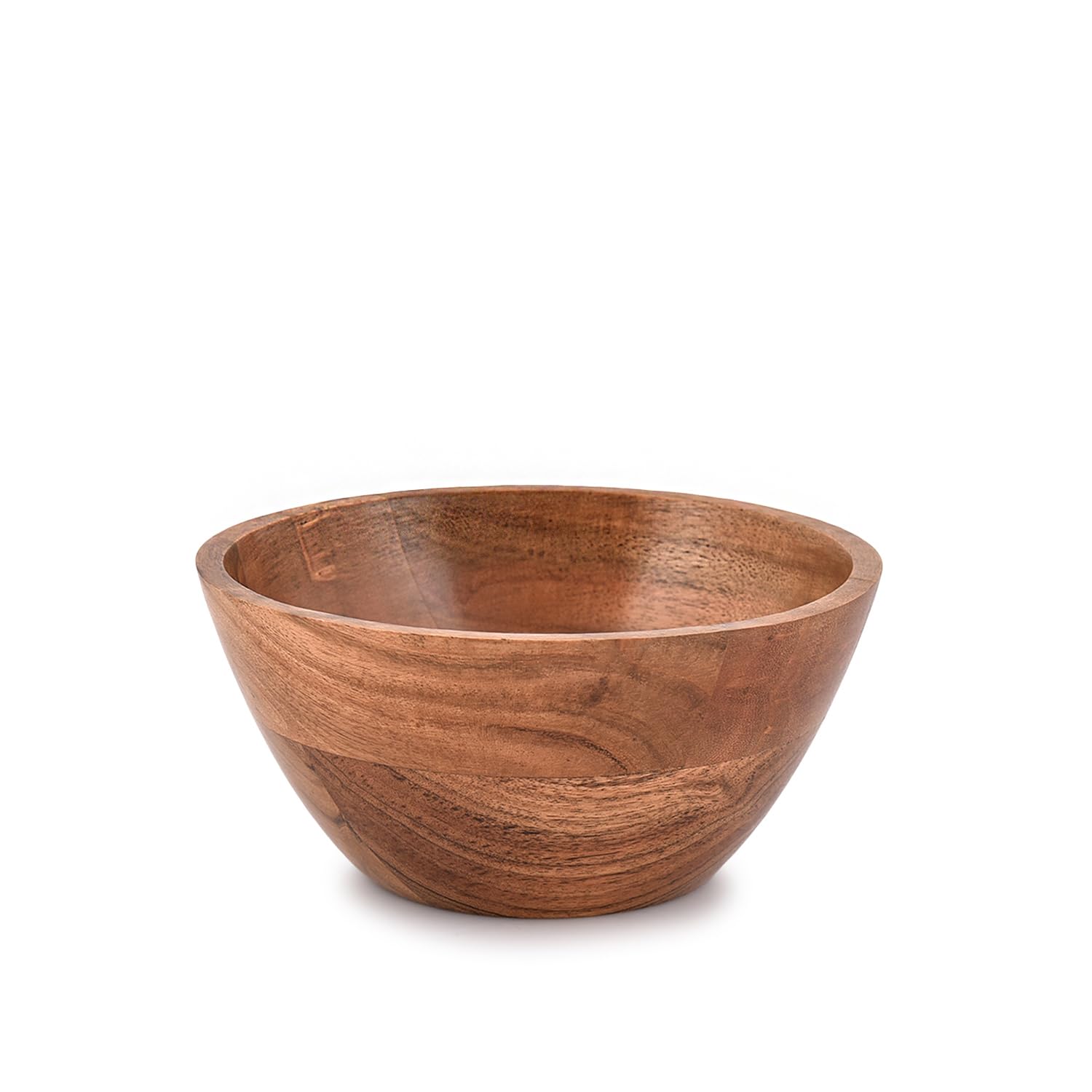 NIRMAN Bowl Set Acacia Wood for Kitchen Bowls for Entertaining Small Snack Bowls Set Kitchen Counter, Candy Bowl Bowls, Wooden Bowls for Décor (6" x 6" X 2.75"), (Set of 3) - CookCave
