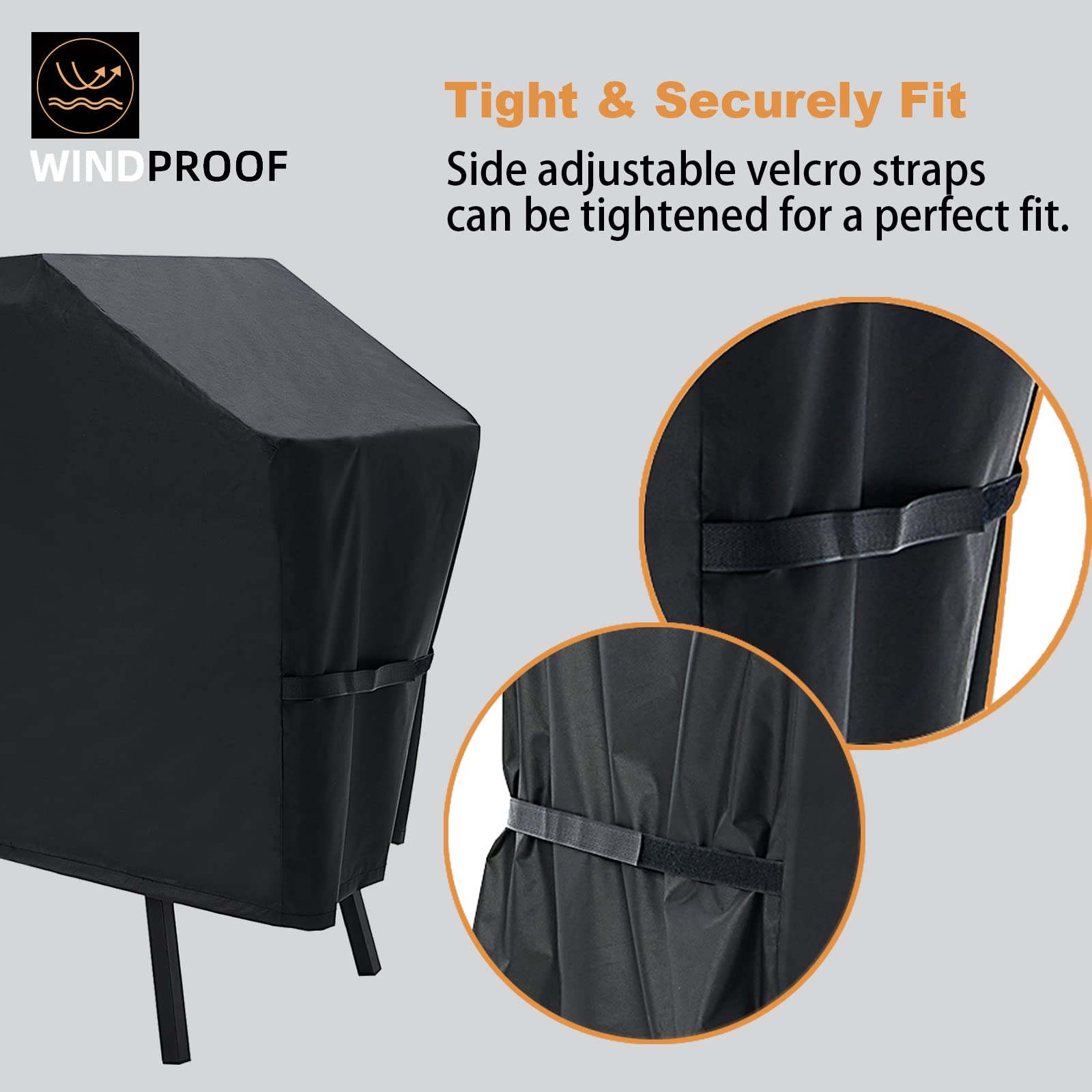 NOELIFE Grill Cover for Blackstone 22 inch Griddle with Hood and Stand, Waterproof Griddle Accessories for Blackstone 17 and 22 inch, Windproof and UV Resistant (Cover only) - CookCave