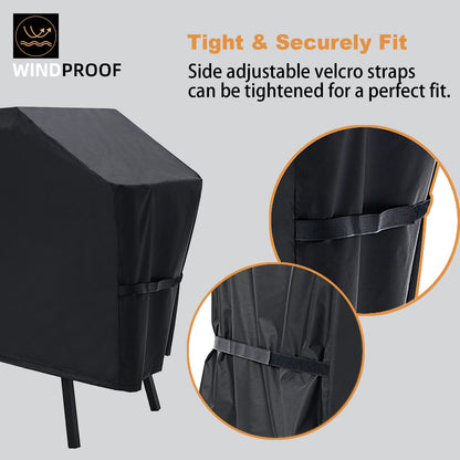 NOELIFE Grill Cover for Blackstone 22 inch Griddle with Hood and Stand, Waterproof Griddle Accessories for Blackstone 17 and 22 inch, Windproof and UV Resistant (Cover only) - CookCave