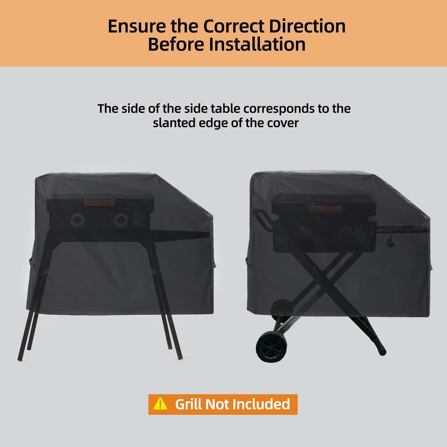 NOELIFE Grill Cover for Blackstone 22 inch Griddle with Hood and Stand, Waterproof Griddle Accessories for Blackstone 17 and 22 inch, Windproof and UV Resistant (Cover only) - CookCave