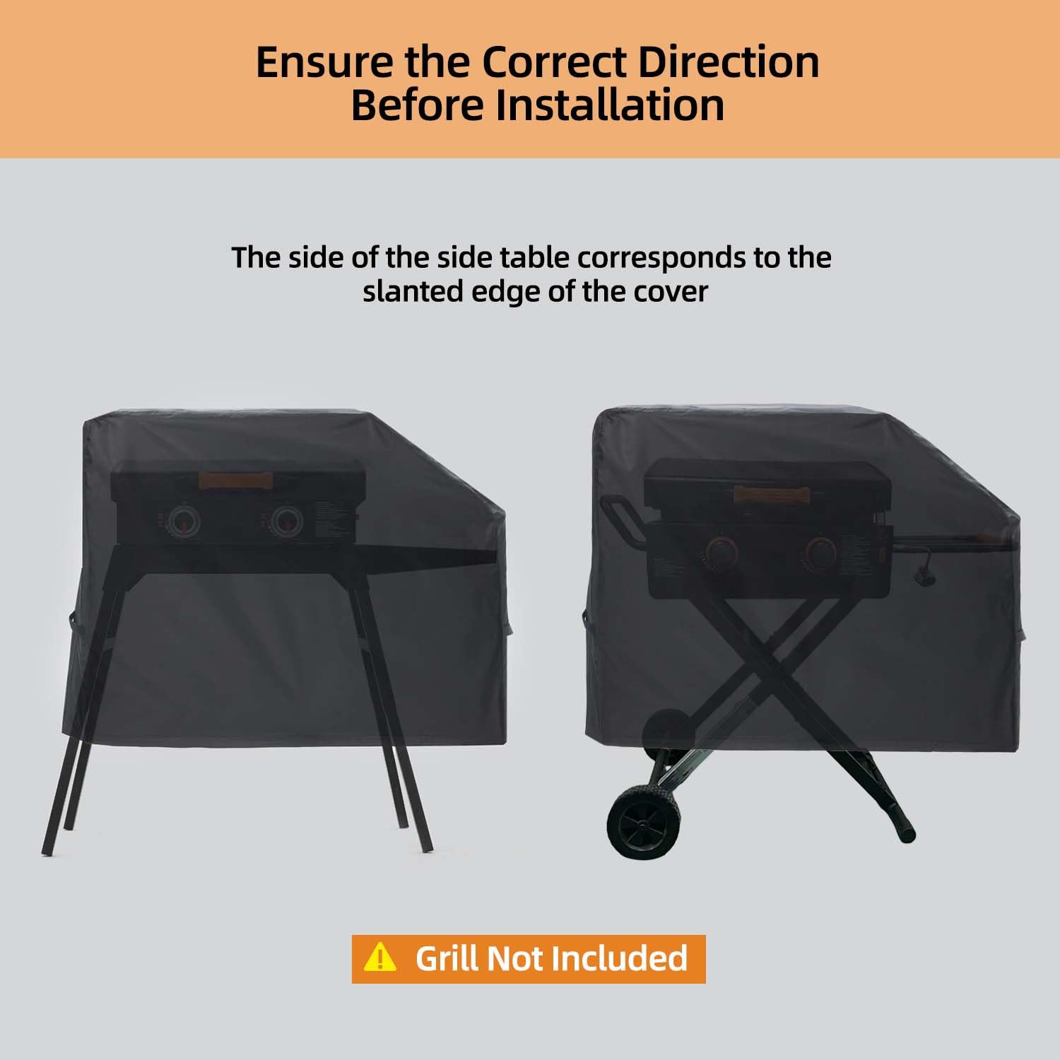 NOELIFE Grill Cover for Blackstone 22 inch Griddle with Hood and Stand, Waterproof Griddle Accessories for Blackstone 17 and 22 inch, Windproof and UV Resistant (Cover only) - CookCave