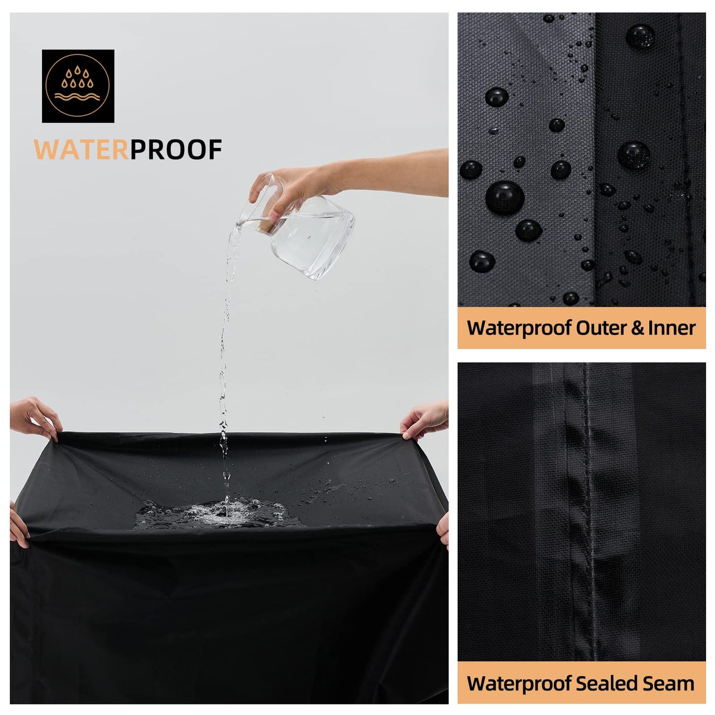 NOELIFE Grill Cover for Blackstone 22 inch Griddle with Hood and Stand, Waterproof Griddle Accessories for Blackstone 17 and 22 inch, Windproof and UV Resistant (Cover only) - CookCave