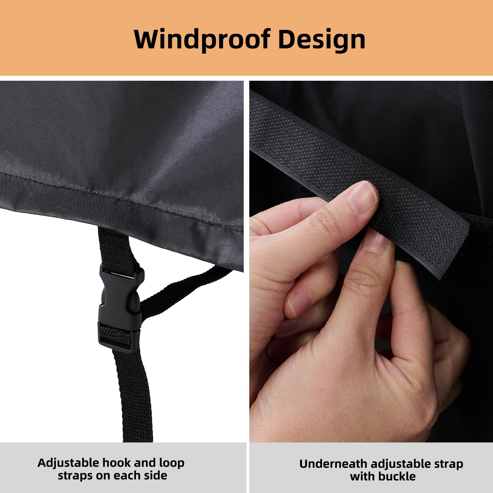 NOELIFE Grill Cover for Blackstone 22 inch Griddle with Hood and Stand, Waterproof Griddle Accessories for Blackstone 17 and 22 inch, Windproof and UV Resistant (Cover only) - CookCave