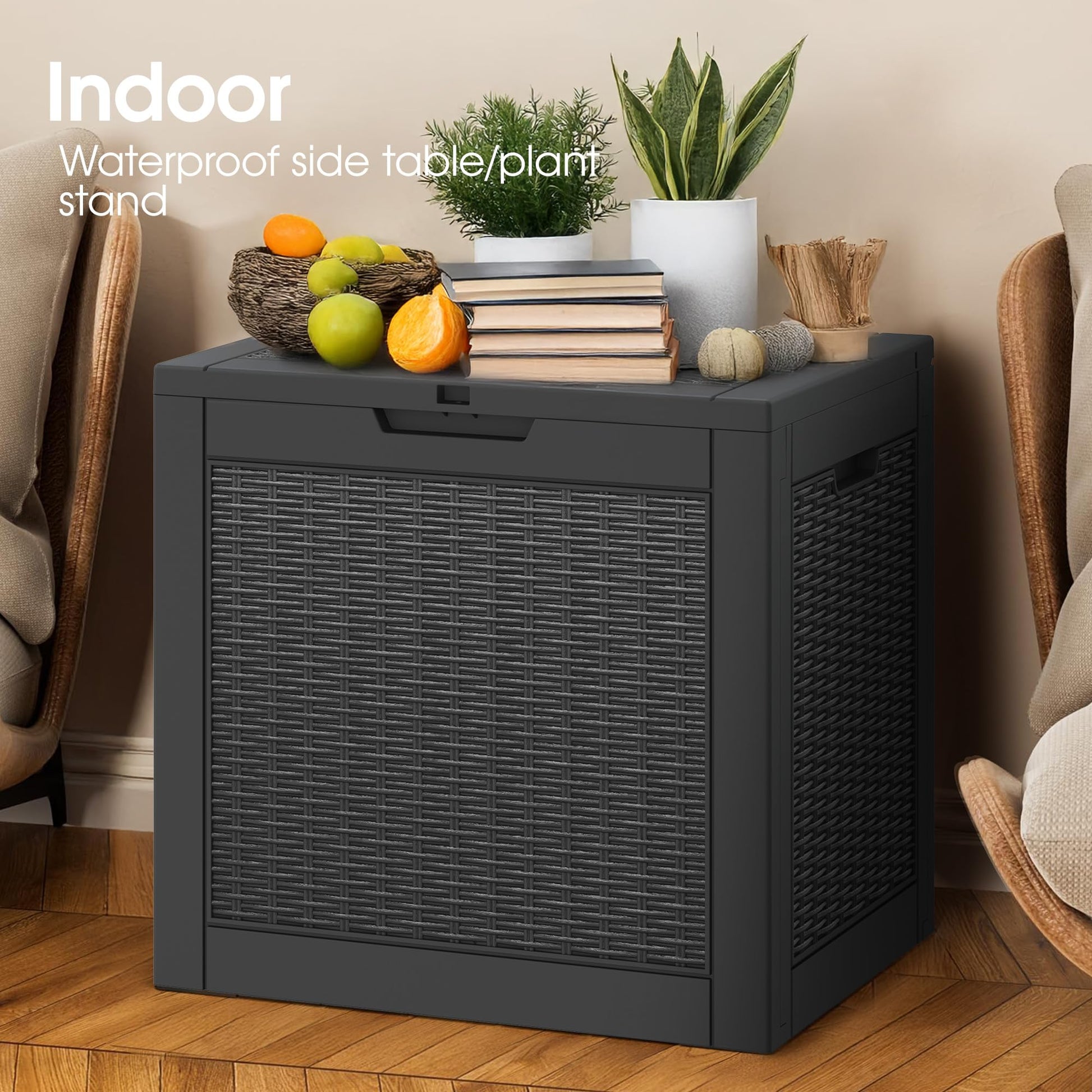 NUNU LAB 31 Gallon Outdoor Storage Box Waterproof,Indoor Outside Deck Box,Backyard Storage Bin For Package Delivery,Garden Tools,Patio Cushions,Pool Accessories,Storage Bench Lockable Lid - CookCave