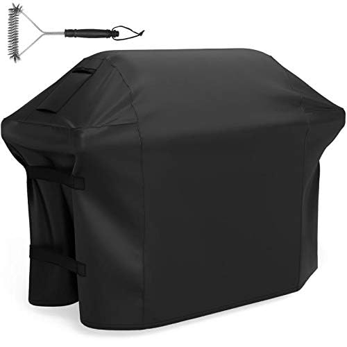 NUPICK 7106 Grill Cover for Weber Spirit 2-300 & Spirit II 200/300 Series - 52 inch Heavy Duty BBQ Cover, Storm-Proof PVC Material, UV & Fade Resistant, Double Straps & Air Vents - CookCave