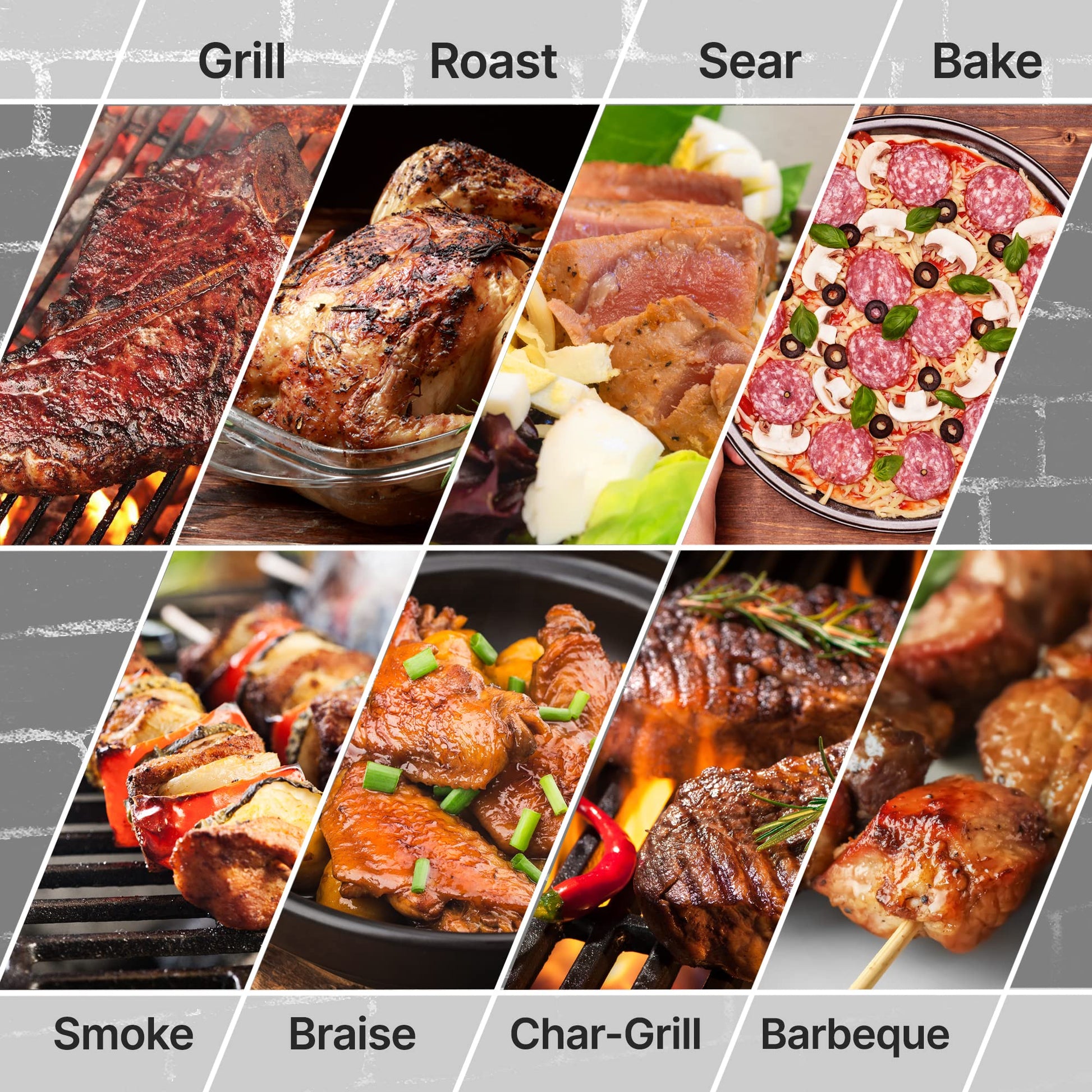 NutriChef Portable Outdoor Charcoal BBQ Grill, Barbecue Grills, Perfect for Picnic, Backyard, Patio, Camping, Offset Smoker with Cover - CookCave