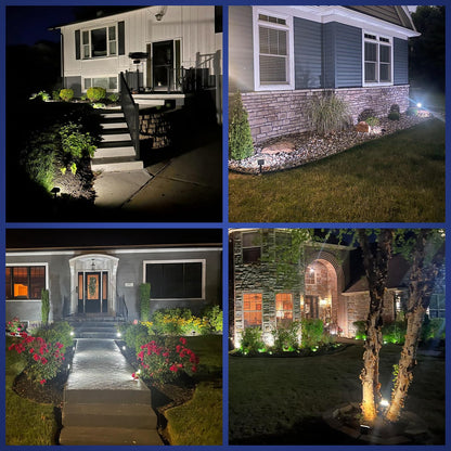 NYMPHY Solar Lights Outdoor Waterproof IP68, 56 LED 3 Lighting Modes Solar Powered Garden Yard Spot Solar Lights for Outside Landscape- 4 Pack (Cool White) - CookCave