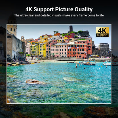 Official Licensed Netflix Smart Projector, HAPPRUN Projector 4K with Wifi and Bluetooth, DoIby Audio, Built-in Apps, Native 1080P 1000ANSI, Electric Focus, Portable Projector for Home Cinema, Bedroom - CookCave