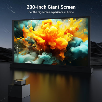 Official Licensed Netflix Smart Projector, HAPPRUN Projector 4K with Wifi and Bluetooth, DoIby Audio, Built-in Apps, Native 1080P 1000ANSI, Electric Focus, Portable Projector for Home Cinema, Bedroom - CookCave