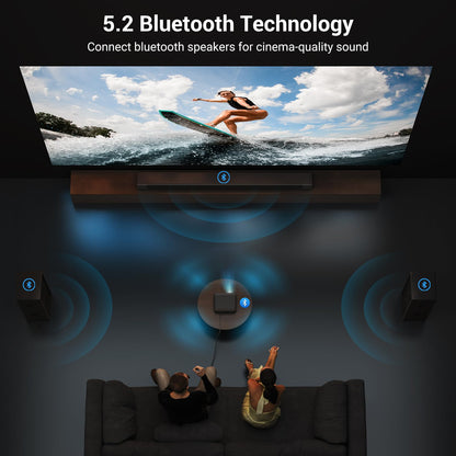 Official Licensed Netflix Smart Projector, HAPPRUN Projector 4K with Wifi and Bluetooth, DoIby Audio, Built-in Apps, Native 1080P 1000ANSI, Electric Focus, Portable Projector for Home Cinema, Bedroom - CookCave