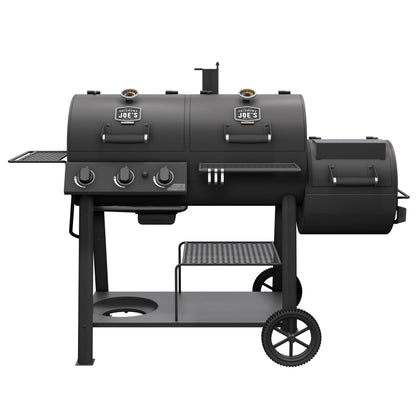 OKLAHOMA JOE'S® Canyon™ Charcoal and Propane Gas Combination Smoker and Grill, Black Steel, 24203004 - CookCave